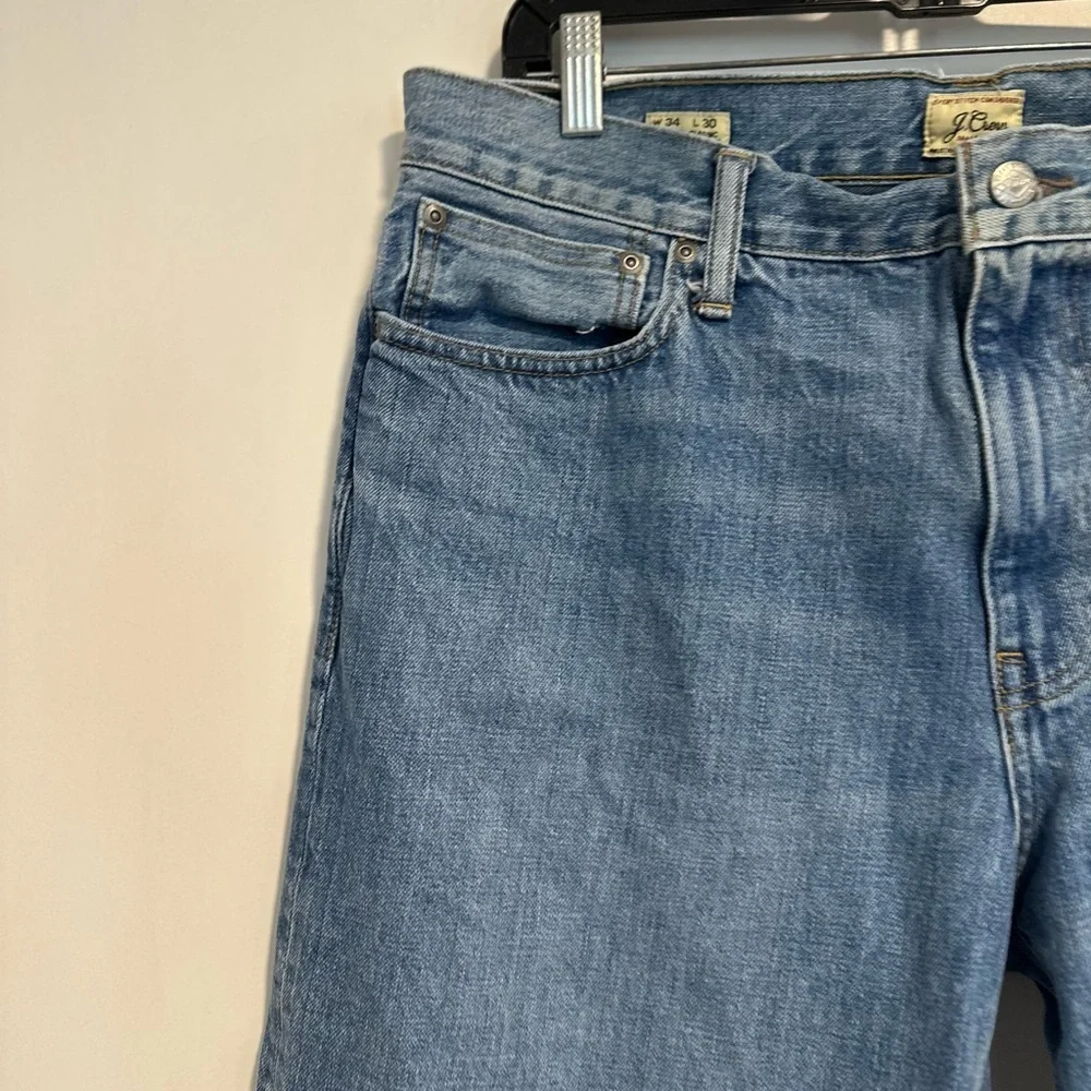 J. Crew Y2K style Classic Straight Jeans 34x30 Re-Imagined Medium Wash Baggy